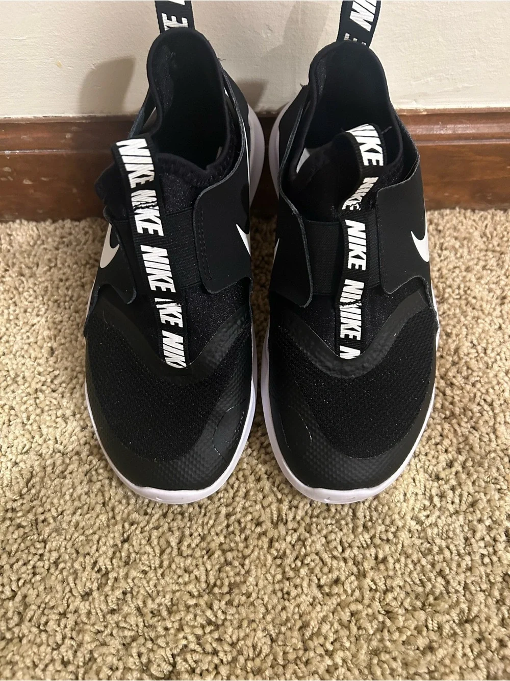 Nike Kids Black and White Slip-On Sneakers